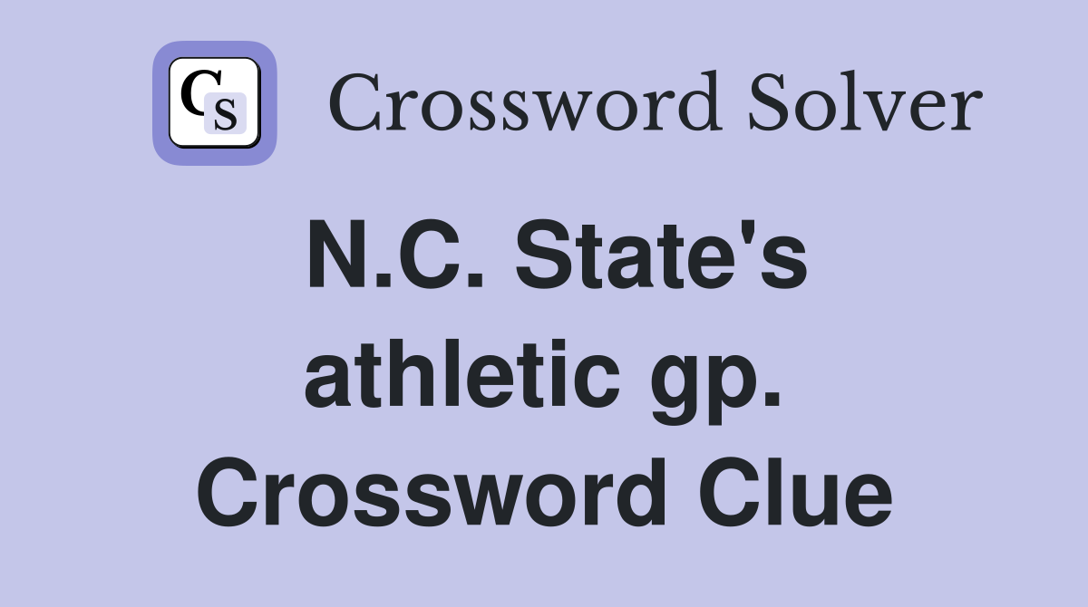 N.C. State's athletic gp. Crossword Clue