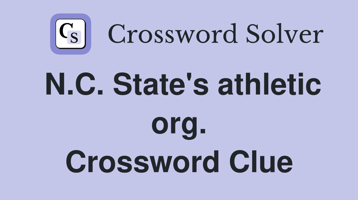 N.C. State's athletic org. Crossword Clue
