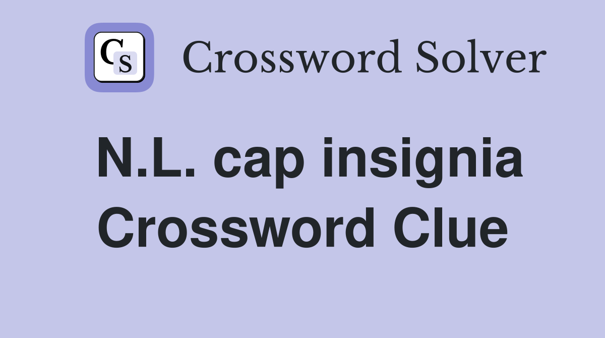 N.L. cap insignia Crossword Clue