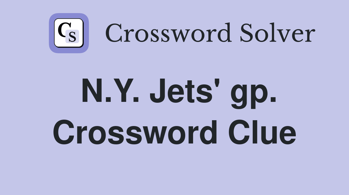 N.Y. Jets' gp. Crossword Clue