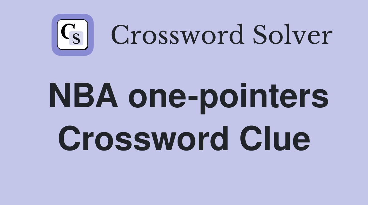 NBA one-pointers Crossword Clue