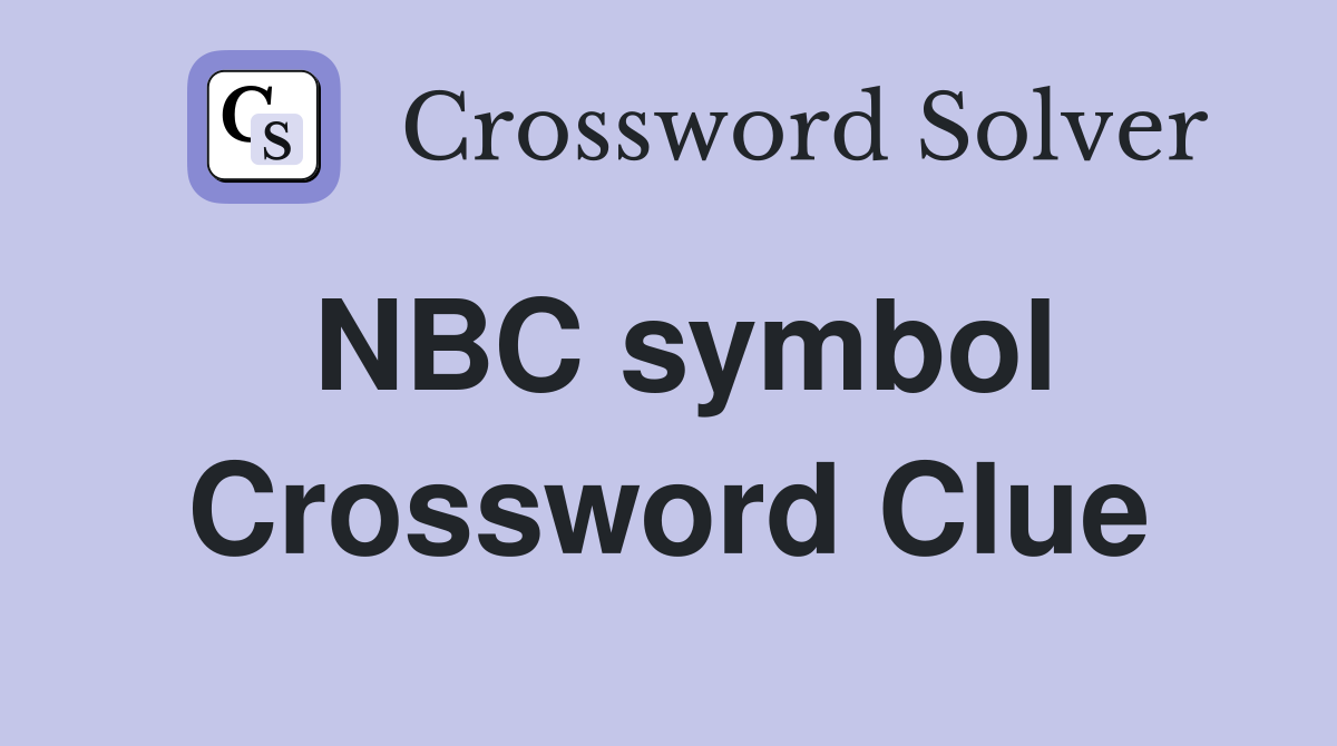 NBC symbol Crossword Clue