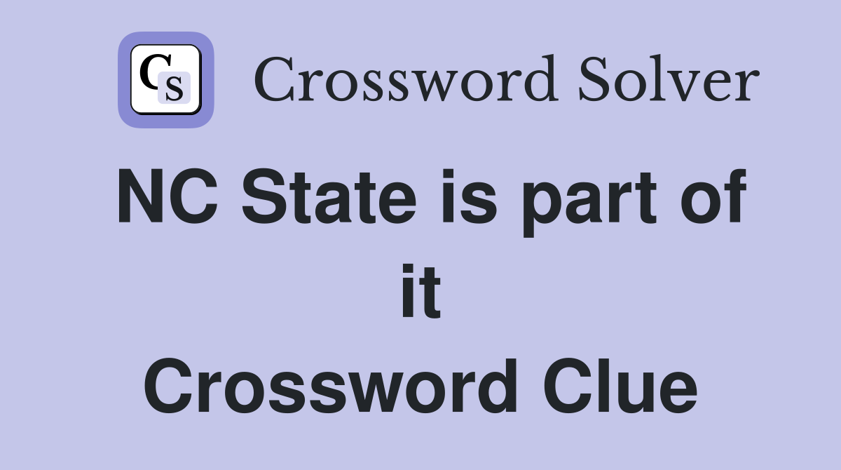 NC State is part of it Crossword Clue