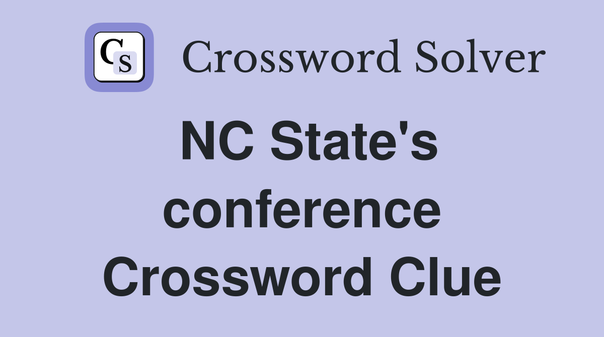 NC State's conference Crossword Clue