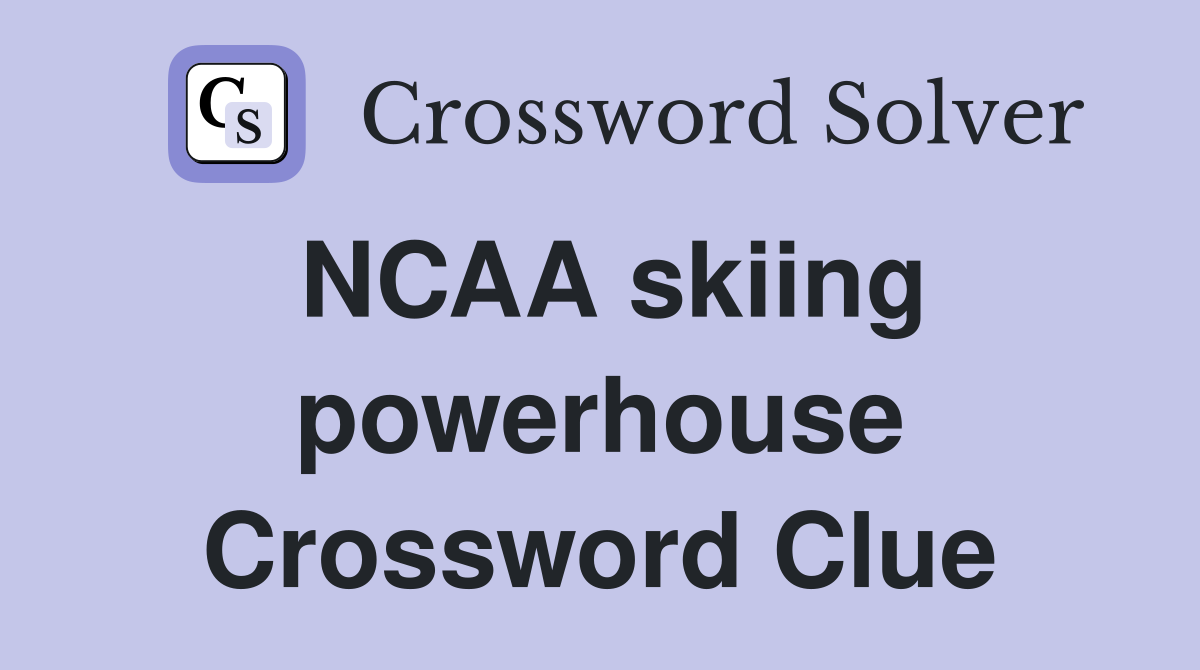 NCAA skiing powerhouse Crossword Clue