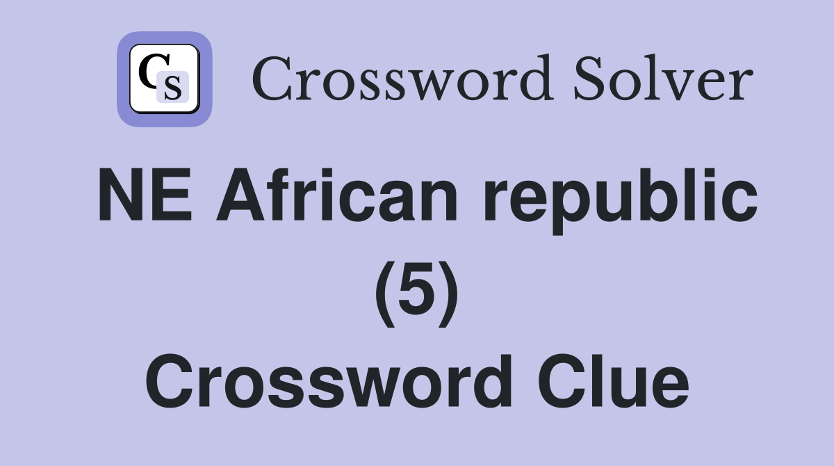 NE African republic (5) Crossword Clue