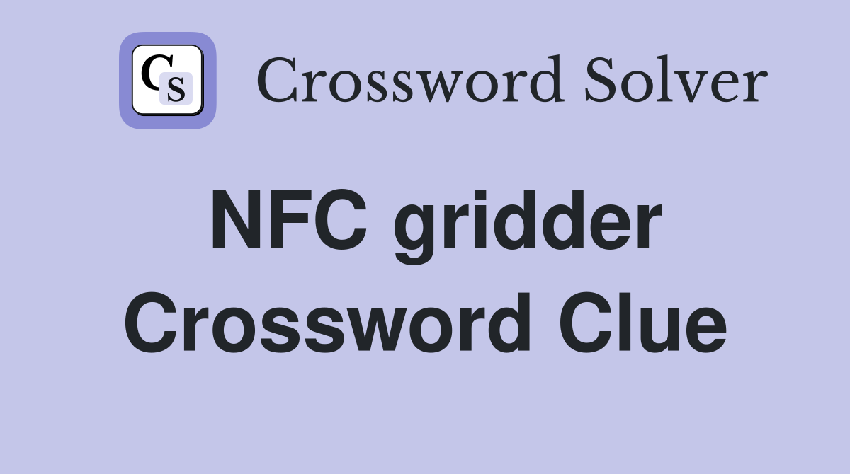 NFC gridder Crossword Clue