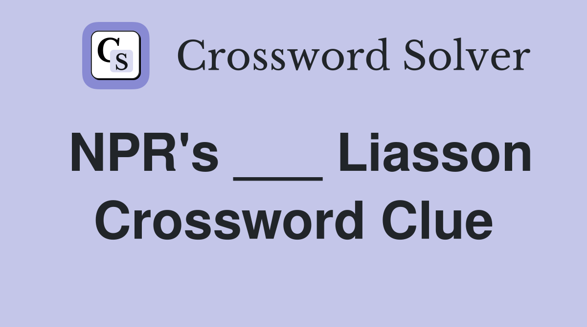 NPR's ___ Liasson Crossword Clue