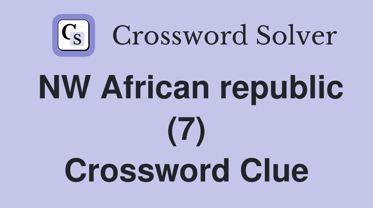 NW African republic (7) Crossword Clue