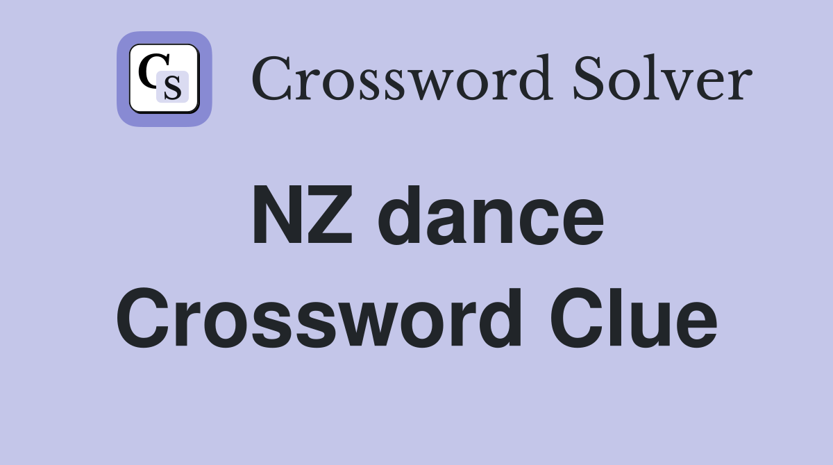 NZ dance Crossword Clue