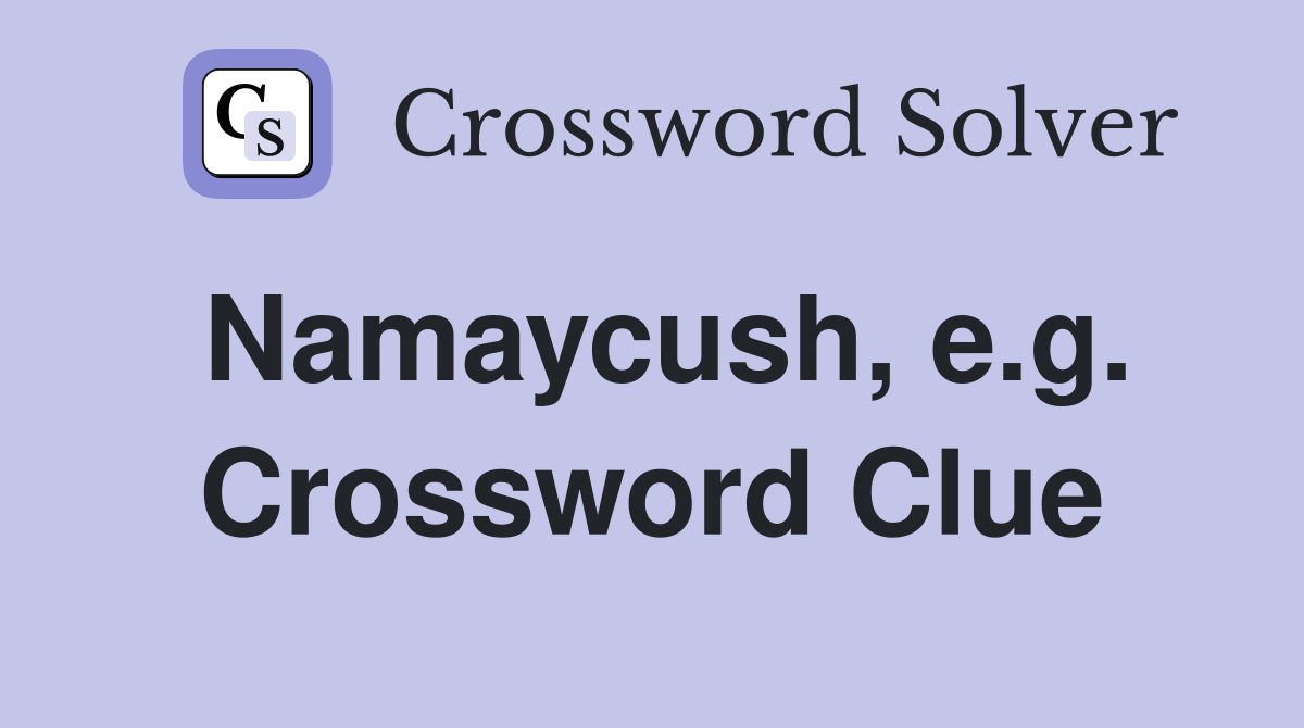 Namaycush, e.g. Crossword Clue