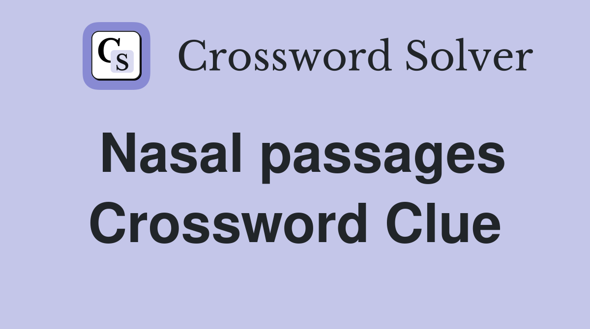 Nasal passages Crossword Clue