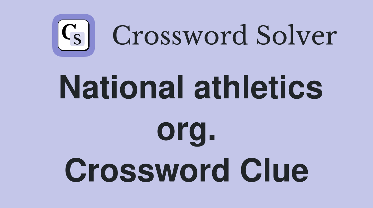 National athletics org. Crossword Clue