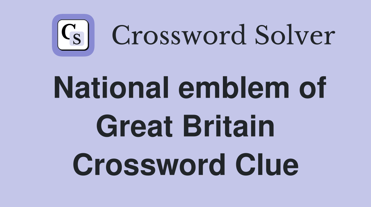 National emblem of Great Britain Crossword Clue