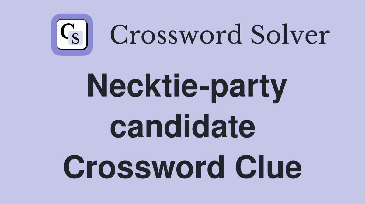 Necktie-party candidate Crossword Clue
