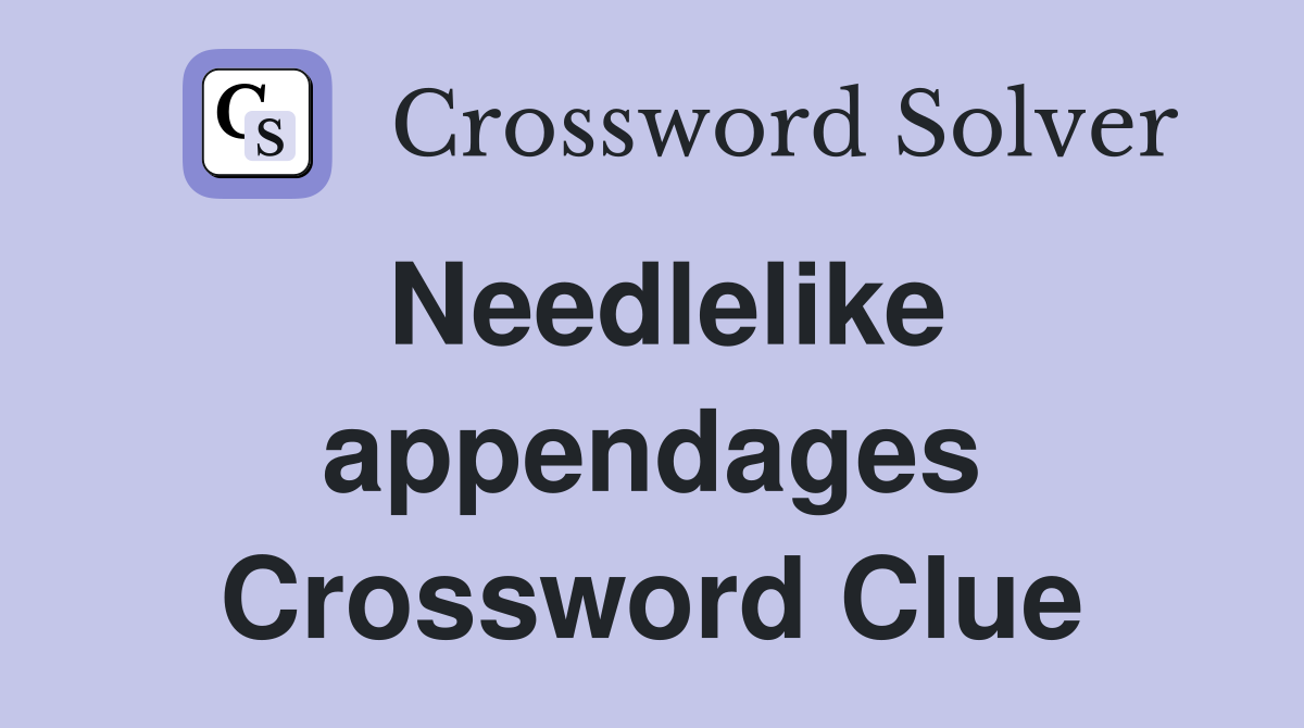 Needlelike appendages Crossword Clue