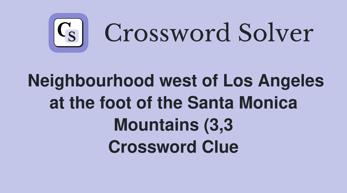Neighbourhood west of Los Angeles at the foot of the Santa Monica Neighbourhood west of Los Angeles at the foot of the Santa Monica