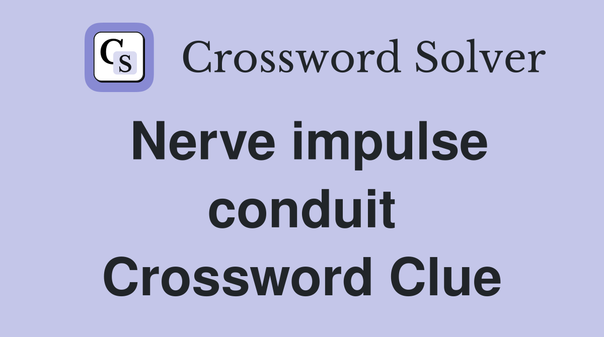 Nerve impulse conduit Crossword Clue