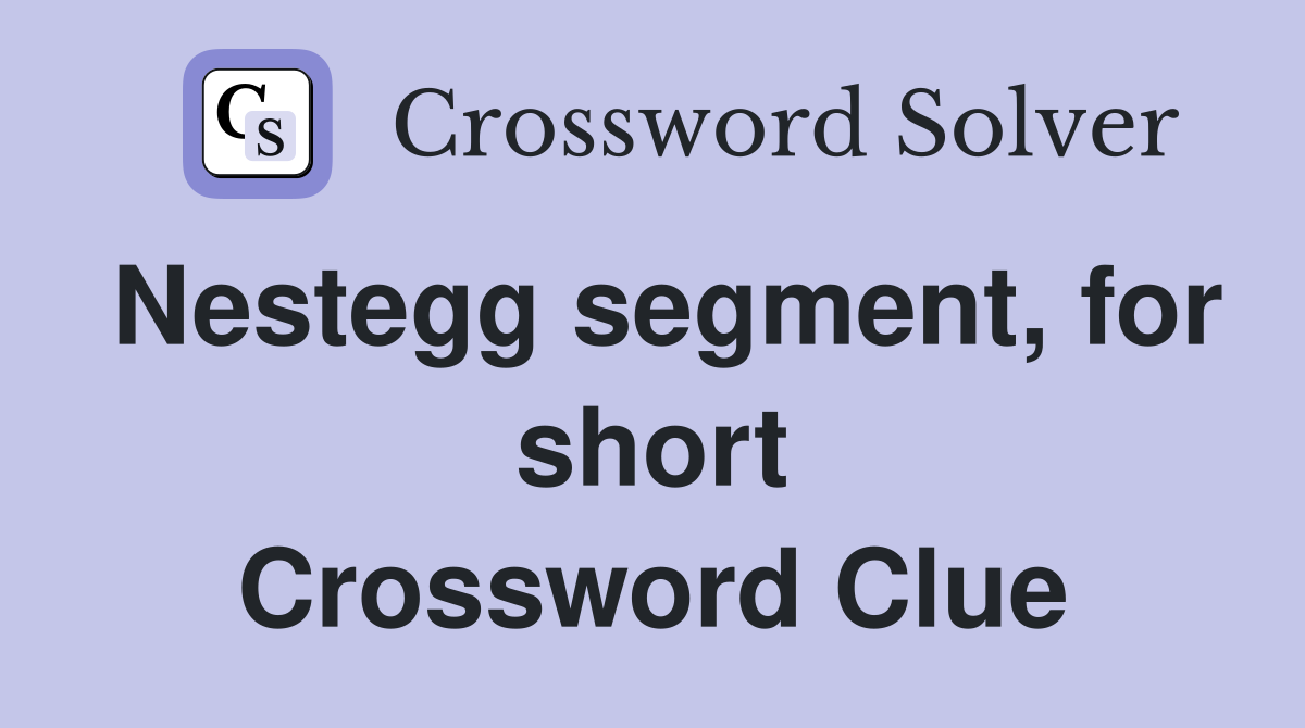 Nestegg segment, for short Crossword Clue