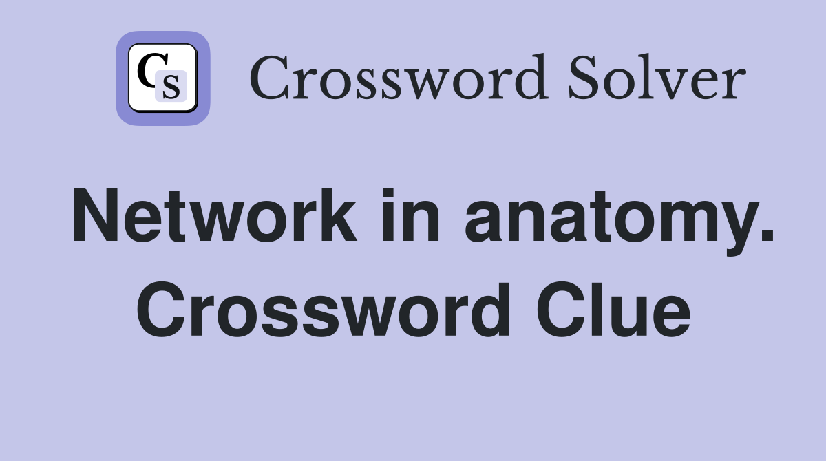 Network in anatomy. Crossword Clue