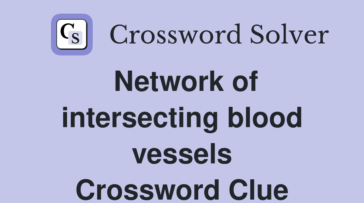 Network of intersecting blood vessels Crossword Clue