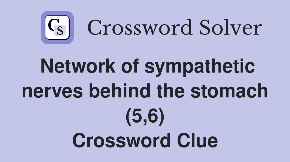 Network of sympathetic nerves behind the stomach (5,6) Crossword Clue