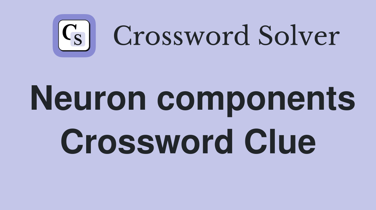Neuron components Crossword Clue