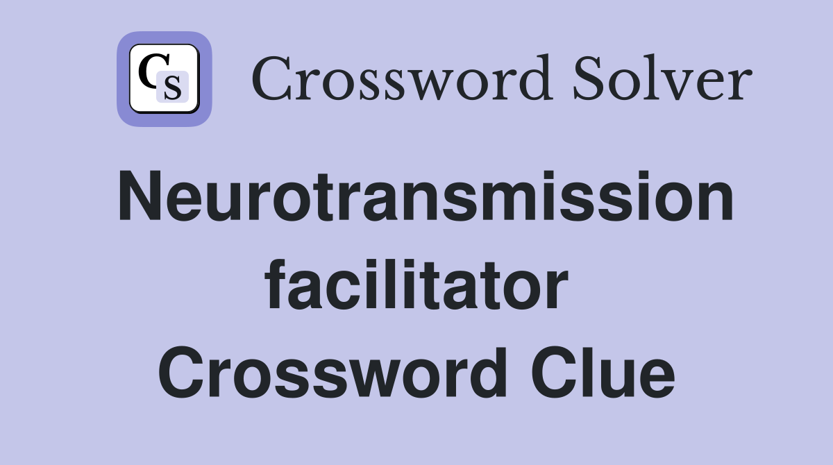 Neurotransmission facilitator Crossword Clue