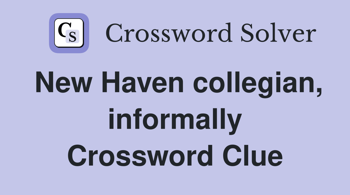 New Haven collegian, informally Crossword Clue