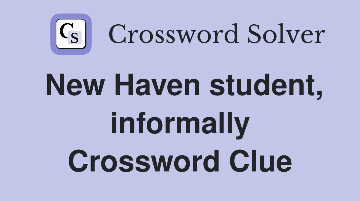 New Haven student, informally Crossword Clue