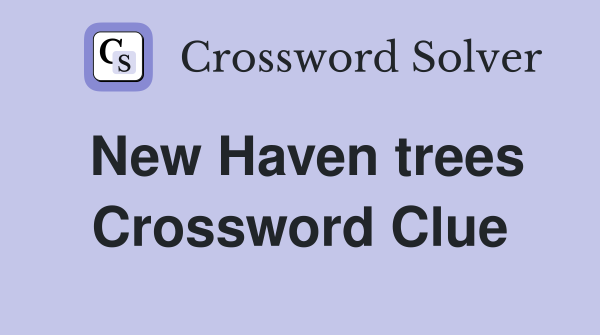 New Haven trees Crossword Clue