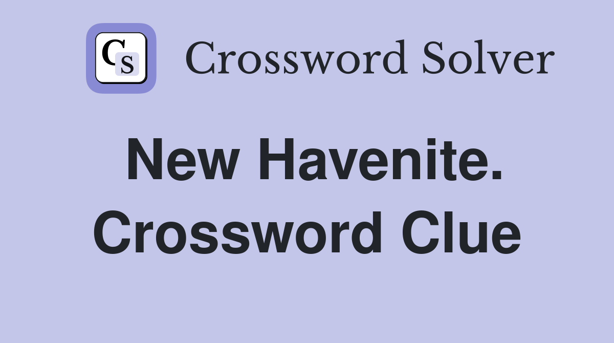 New Havenite. Crossword Clue
