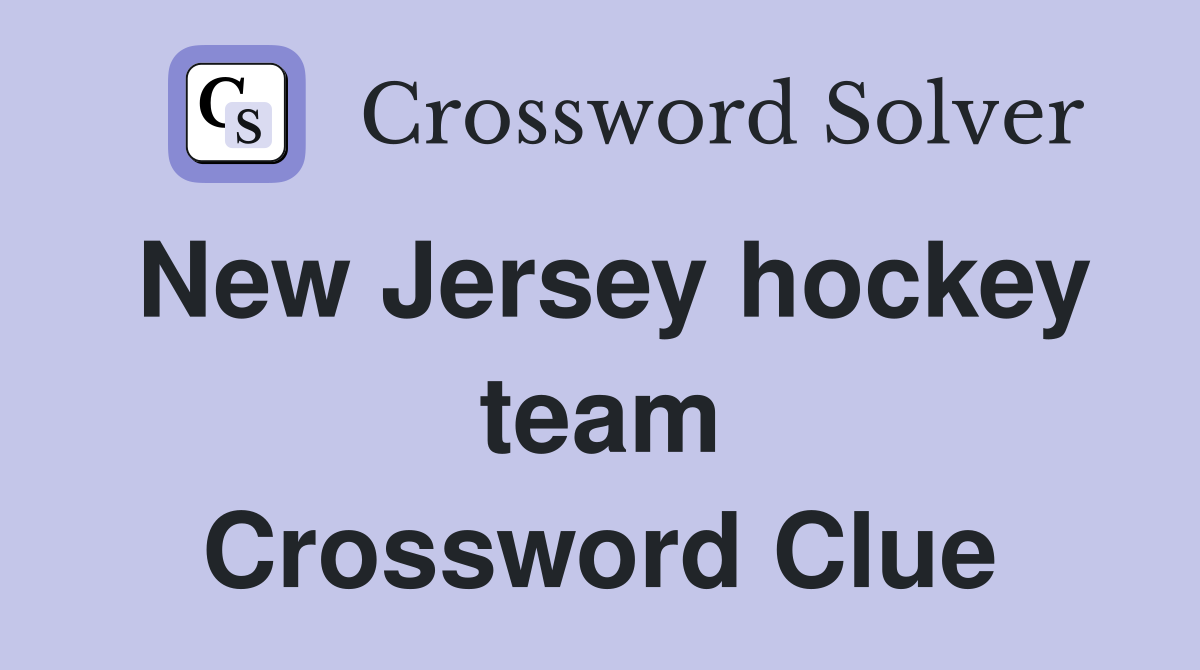 New Jersey hockey team Crossword Clue