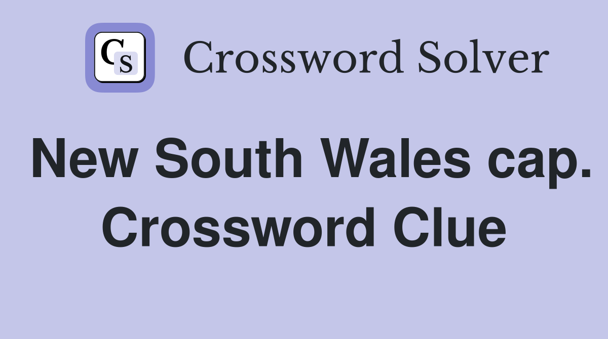 New South Wales cap. Crossword Clue