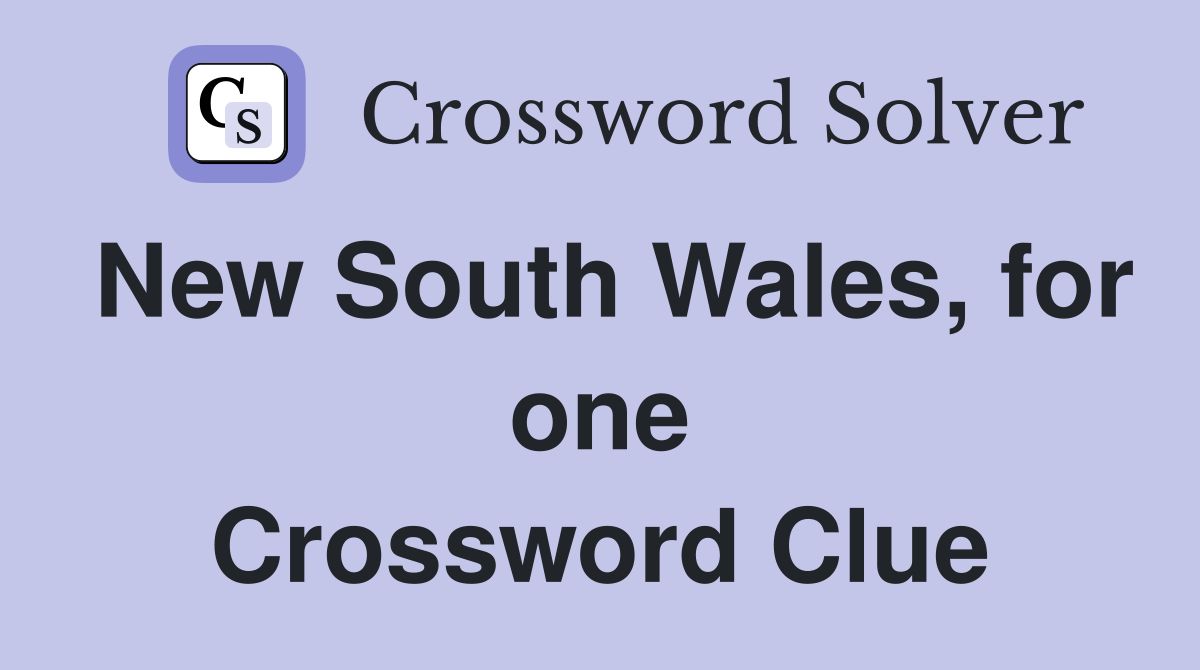 New South Wales, for one Crossword Clue