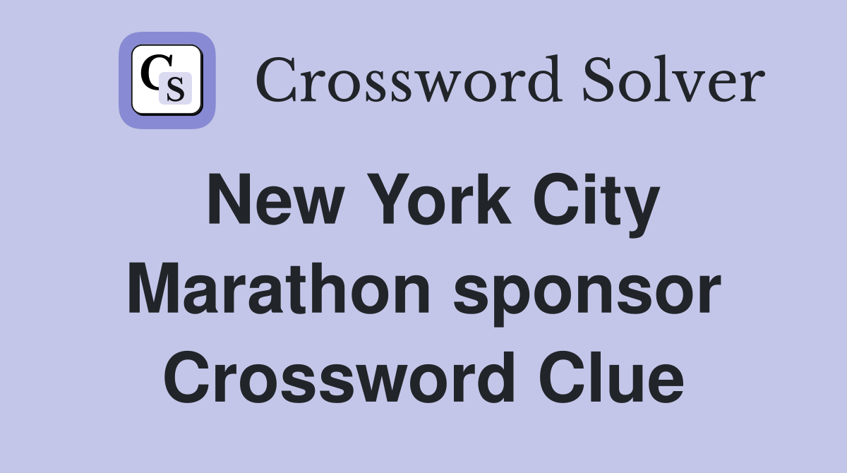 New York City Marathon sponsor Crossword Clue