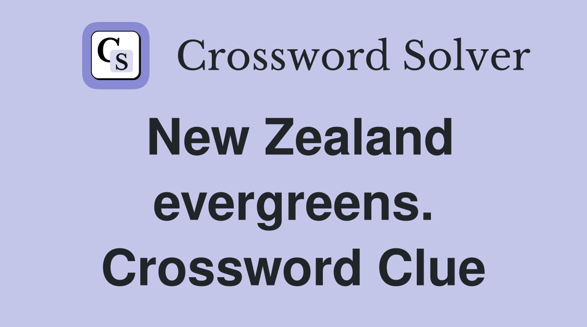New Zealand evergreens. Crossword Clue
