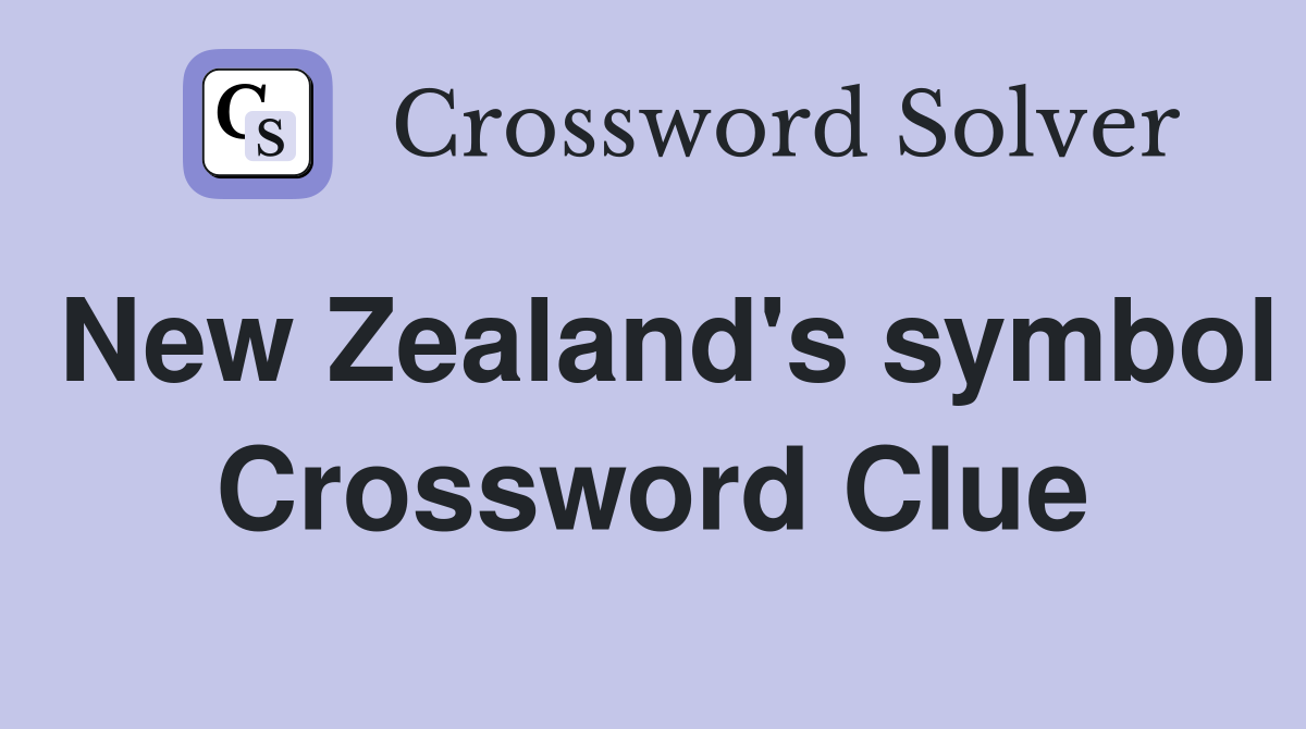 New Zealand's symbol Crossword Clue