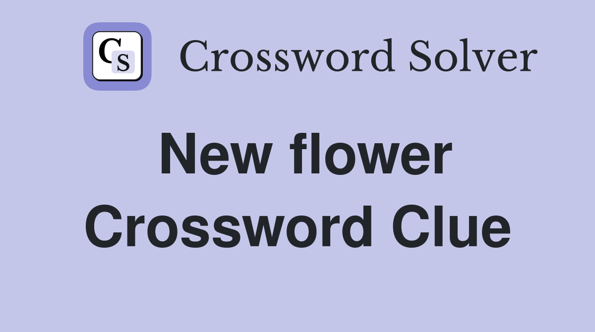 New flower Crossword Clue