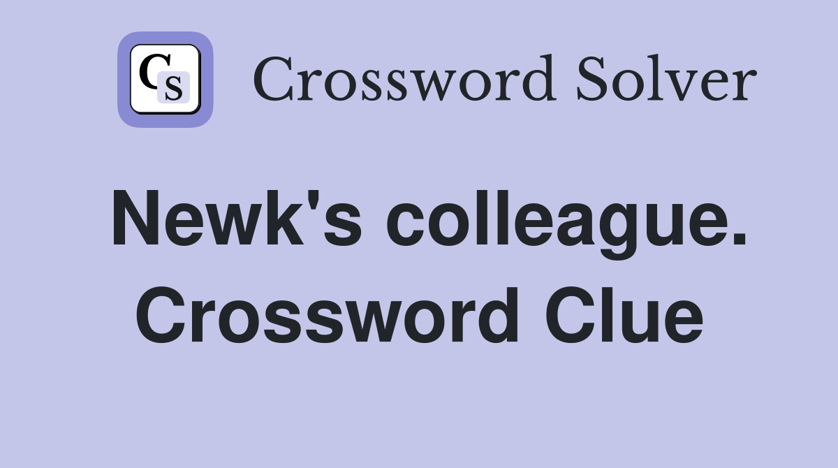 Newk's colleague. Crossword Clue