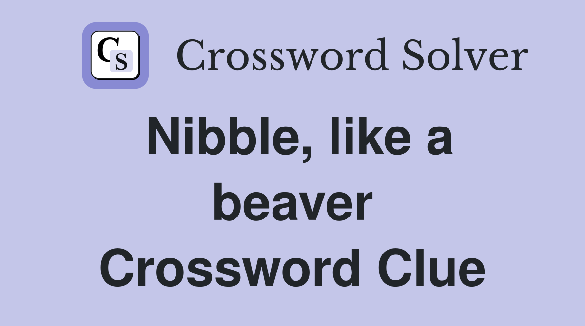 Nibble, like a beaver Crossword Clue