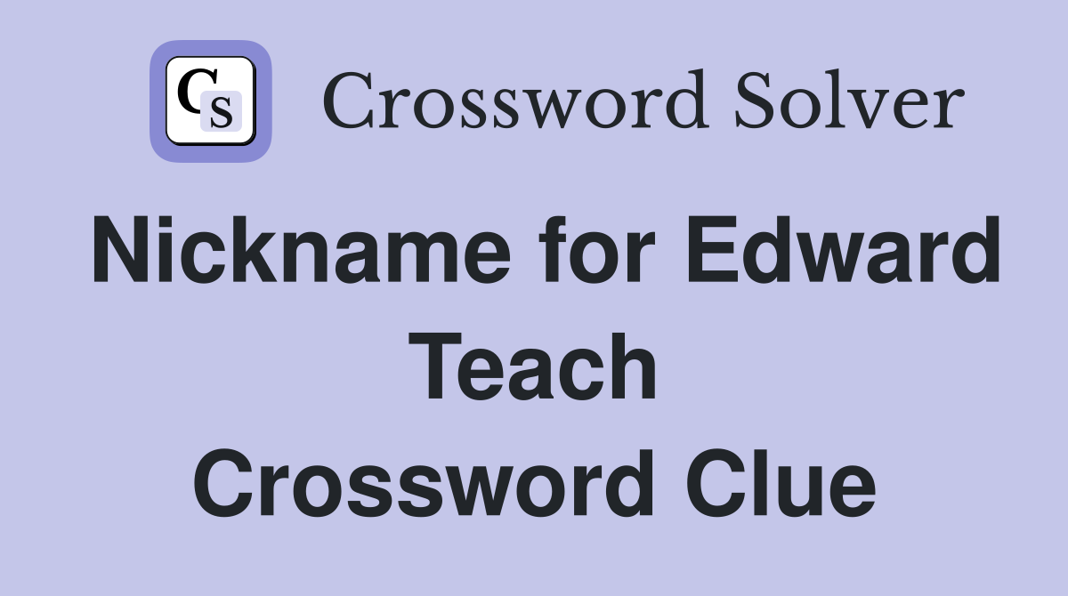 Nickname for Edward Teach Crossword Clue