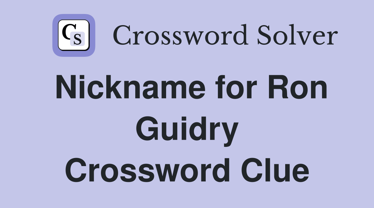 Nickname for Ron Guidry Crossword Clue