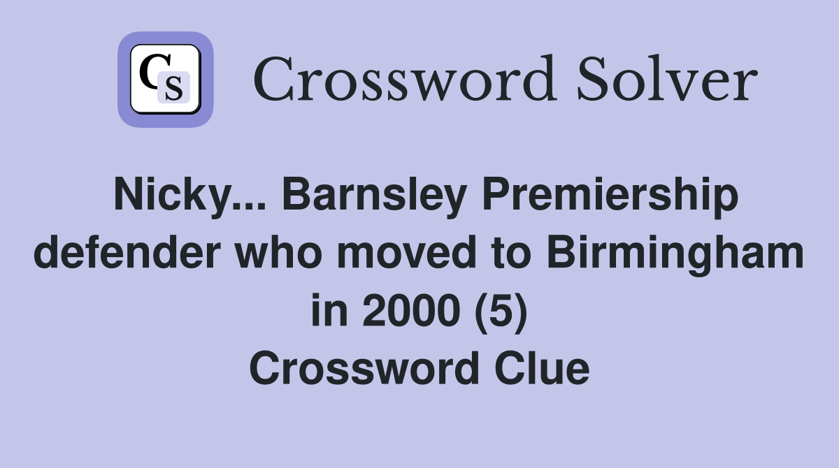 Nicky Barnsley Premiership defender who moved to Birmingham in 2000