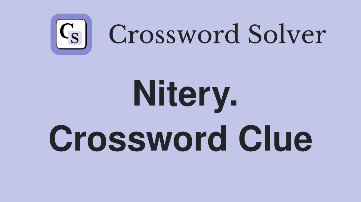 Nitery. Crossword Clue