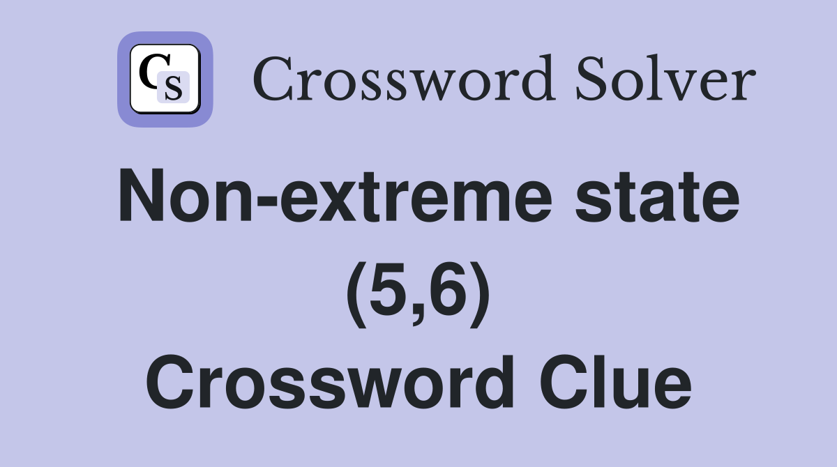 Non-extreme state (5,6) Crossword Clue