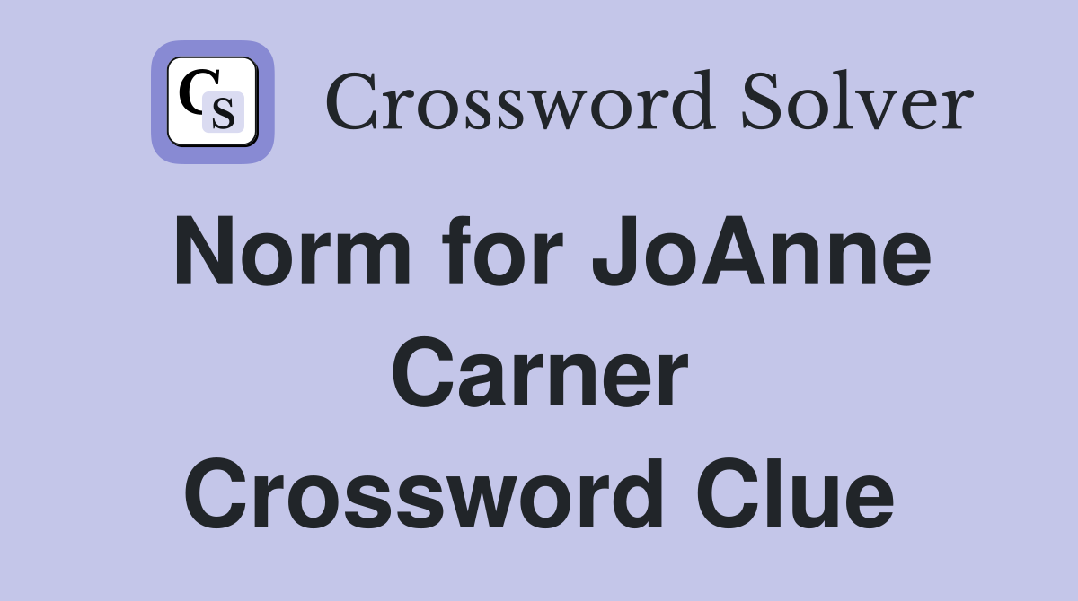 Norm for JoAnne Carner Crossword Clue
