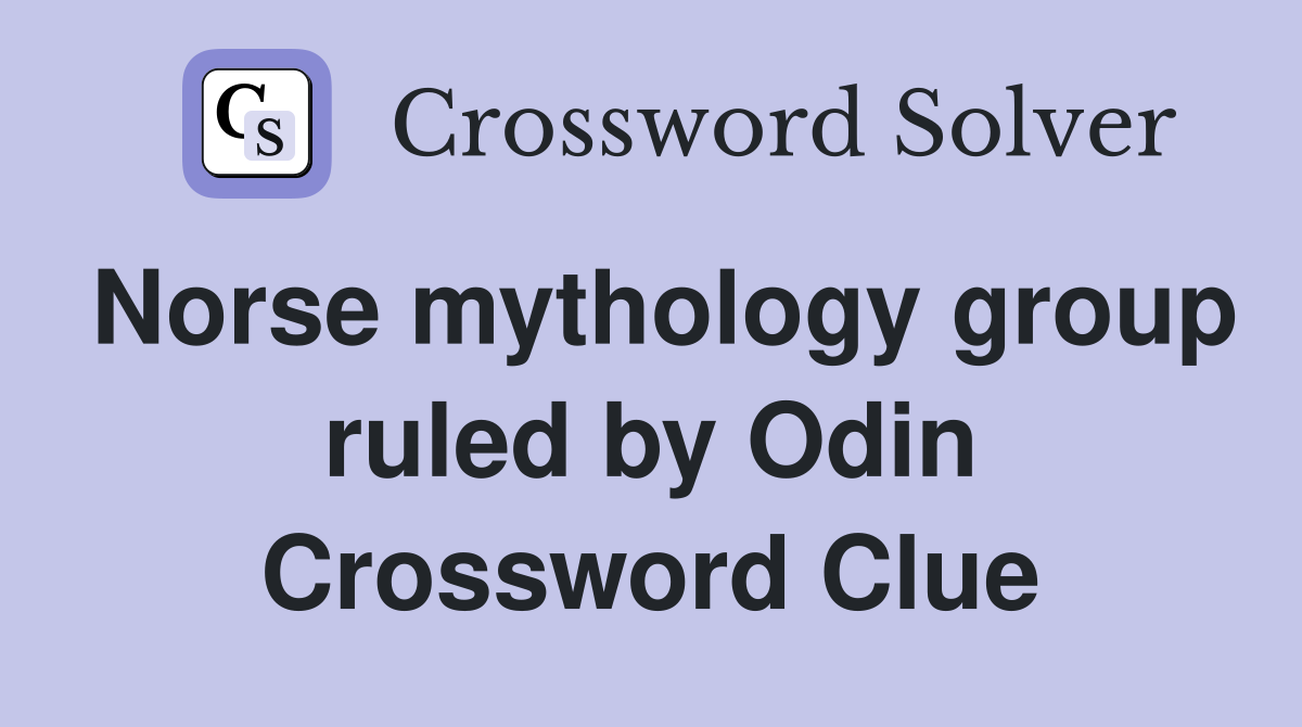 Norse mythology group ruled by Odin Crossword Clue