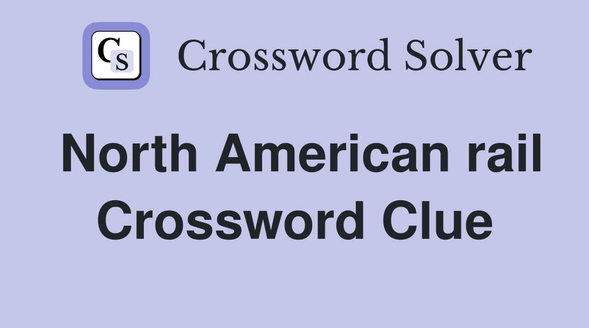 North American rail Crossword Clue