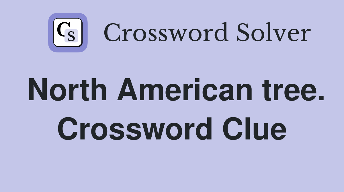 North American tree. Crossword Clue